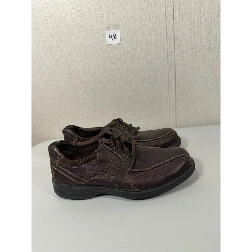 Clarks Mens Brown Leather Lace Up Oxford Shoes Size 12 M 26103260